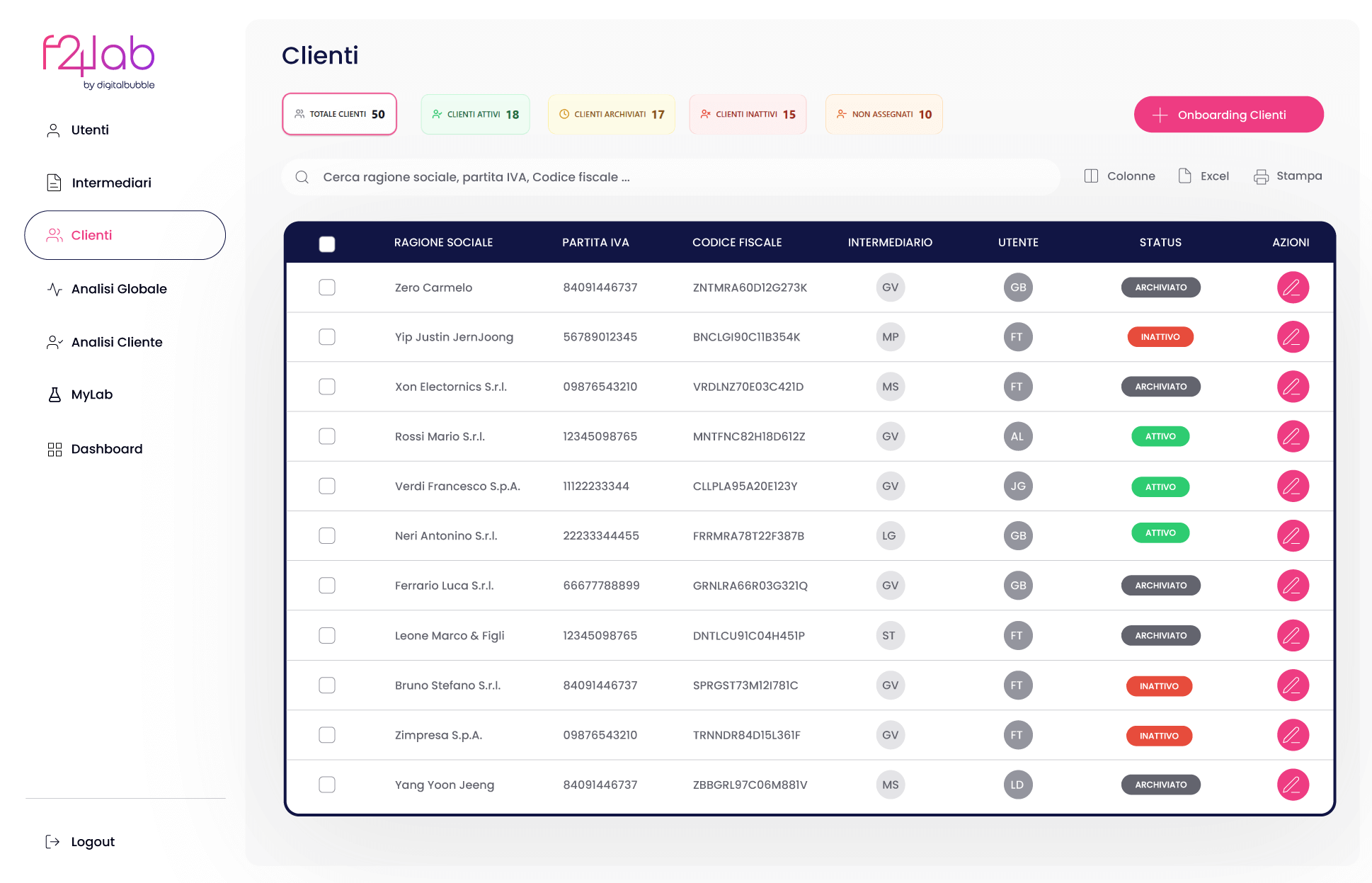 F24Lab - Clienti